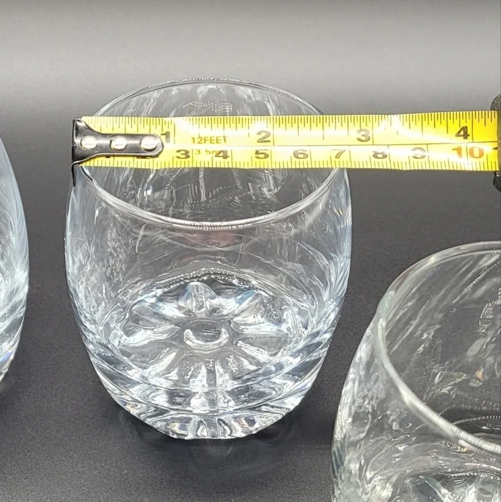 Bormioli Rocco Glasses Set of 4 Galasia Old Fashion Rocks Clear Glass​​​
